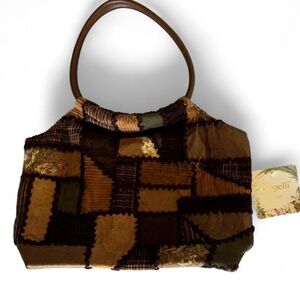 Capelli of New York Multicolor Patchwork Shoulder Bag